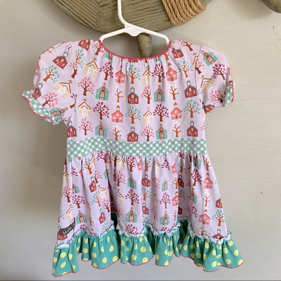 Matilda Jane Dress Knit Little Girl House Tree Print Toddler Cotton Spandex Soft - Picture 3 of 5